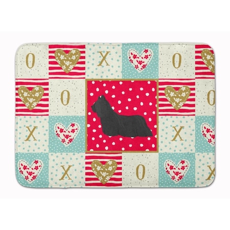 Carolines Treasures 19 x 27 in. Skye Terrier Love Machine Washable Memory Foam Mat CK5954RUG